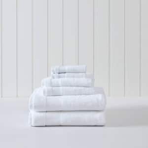 Island Retreat 6-Piece White Cotton Towel Set