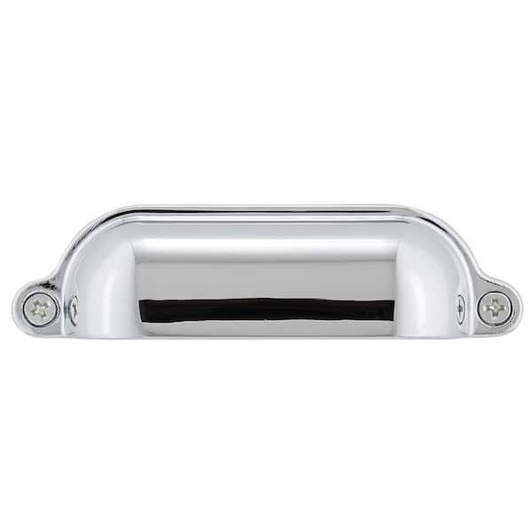 3-9/16 in. (90 mm) Center-to-Center Chrome Traditional Cup Pull 3-9/16 in. (90 mm) Center-to-Center Chrome Traditional Cup Pull