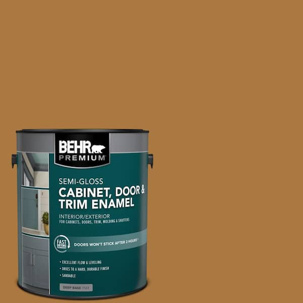 BEHR PREMIUM PLUS 1 qt. #M250-7 Blonde Wood Hi-Gloss Enamel