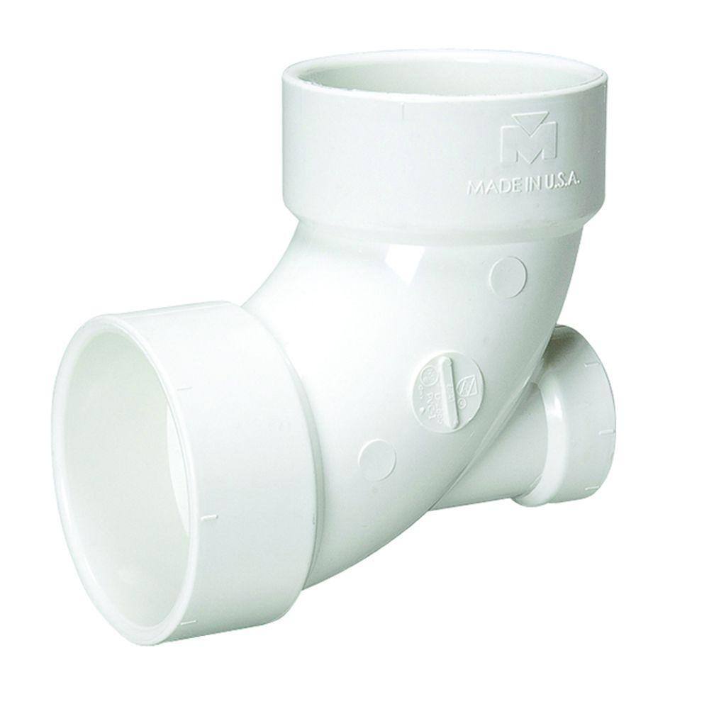 Mueller Streamline 3 in. x 3 in. x 2 in. PVC DWV 90-Degree All Hub ...