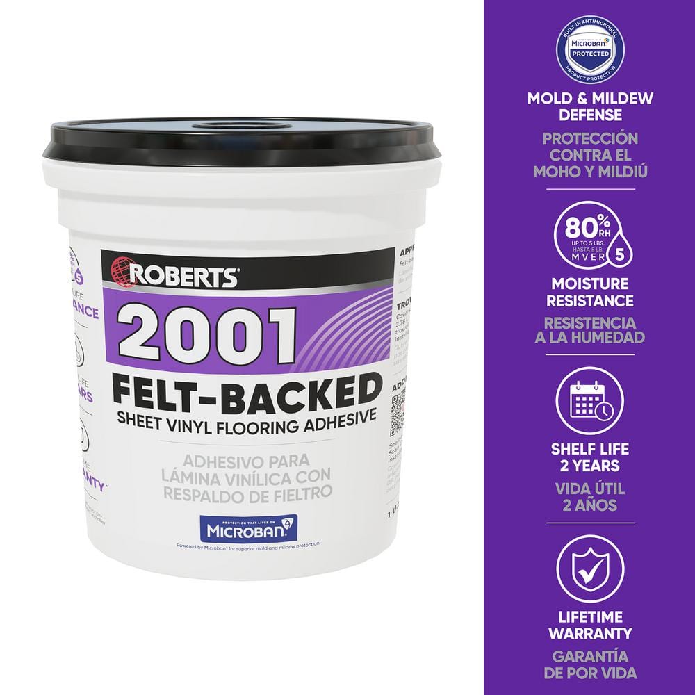 Roberts 1 Gallon Beige Latex Felt-Back Vinyl Adhesive