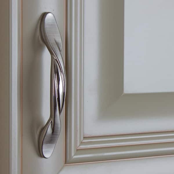 Stylish Twist Set of 6 Metal Knobs Handles Antique Pewter Cabinet Doors Drawers