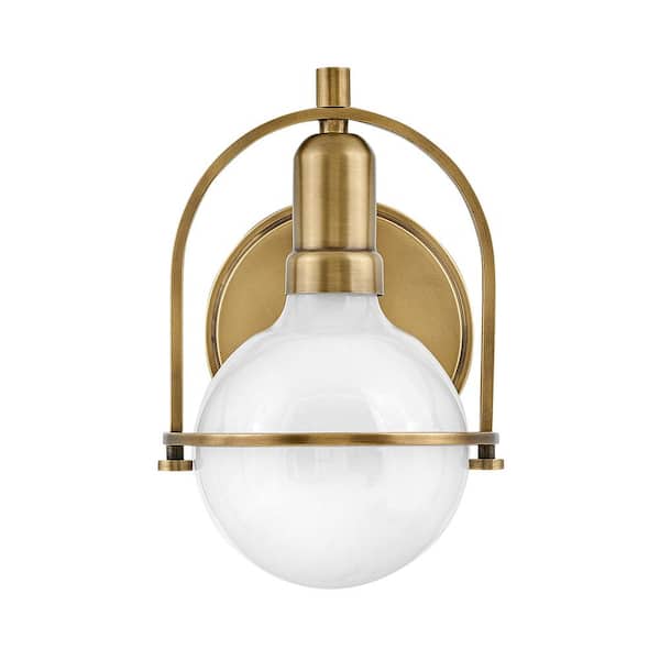 Somerset 6.25 in. 1-Light Heritage Brass Shade-Free Vanity Light