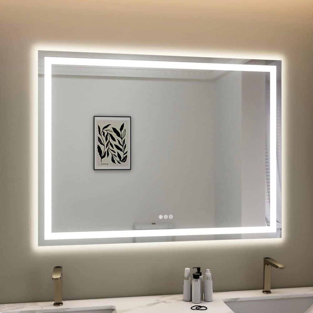 niveal Bruno 48 in. W x 36 in. H Rectangular Frameless LED Light