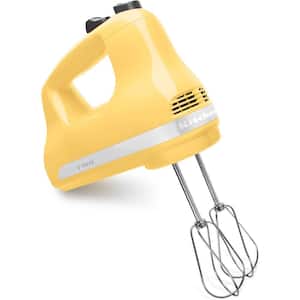 Ultra Power 5-Speed Majestic Yellow Hand Mixer with 2 Stainless Steel Beaters