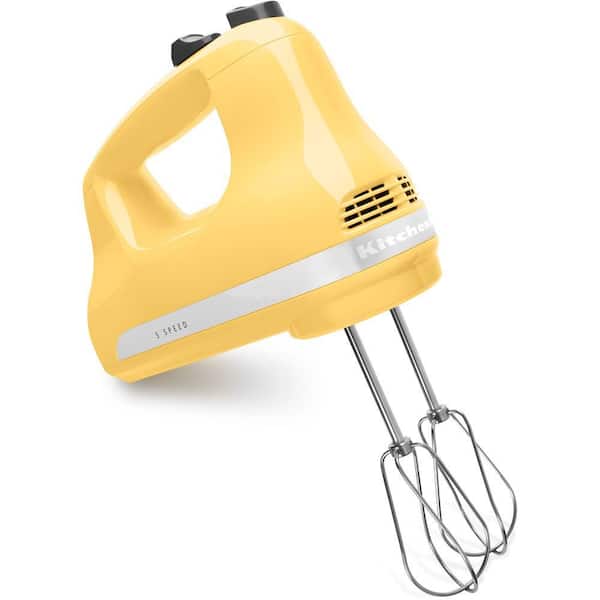 KitchenAid Ultra Power 5-Speed Majestic Yellow Hand Mixer with 2 Stainless Steel Beaters