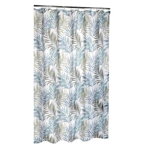 71 in. x 71 in. Teal Green Key Largo Shower Curtain