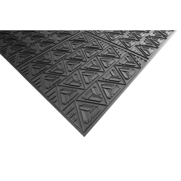 ClimaTex Indoor/Outdoor Black 36 in. x 240 in. Rubber Scraper Mat