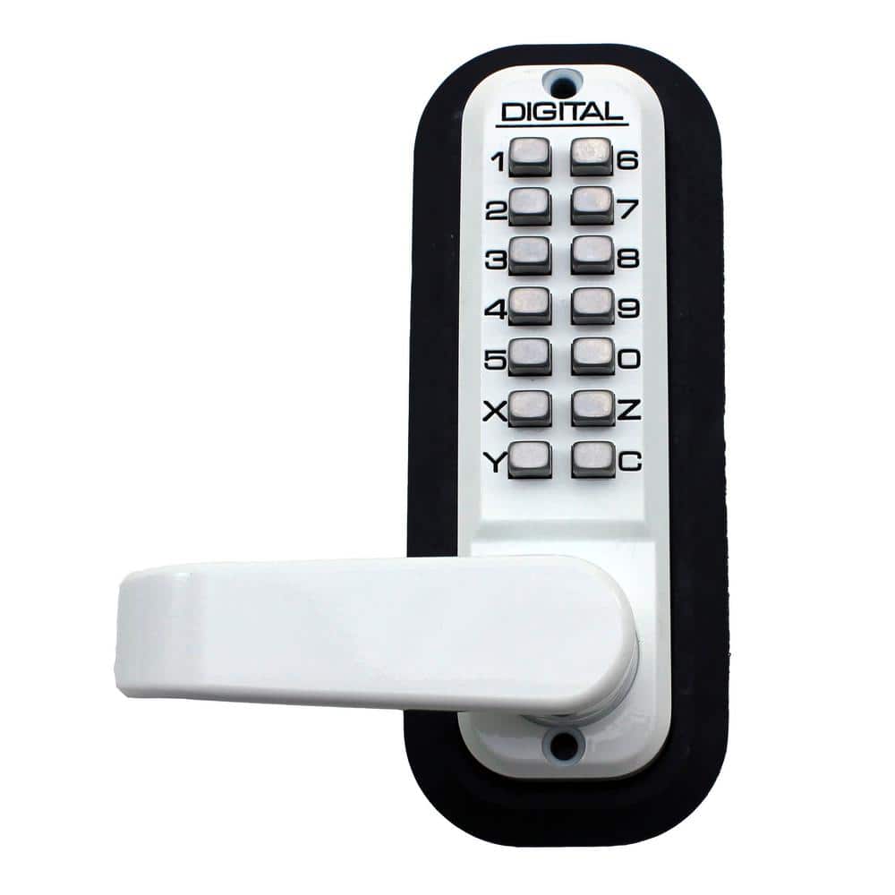 2835 Double Combination White Keyless Mechanical Passage Door Handle Lock Handleset -  Lockey, 2835-WHDC