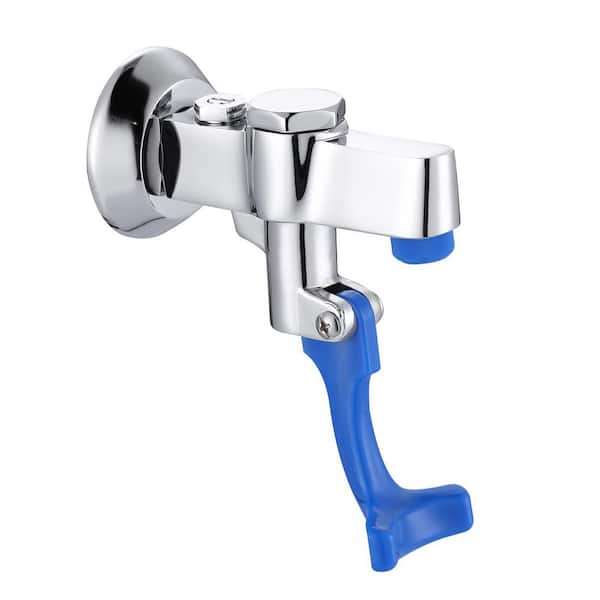 Internal Thread Wall Mount Commercial Pot Filler Push Back Glass Filler Faucet, for Bar, Diner, Cafe, in Polished Chrome