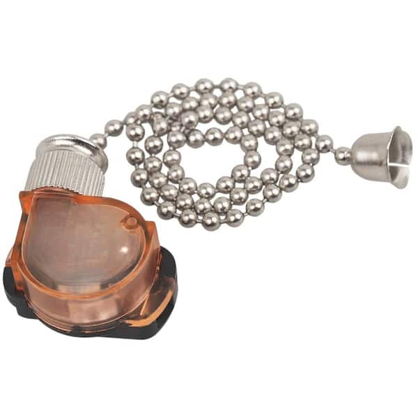 E87438 Ceiling Fan Pull Chains with 11 in. Beaded Chain ON-Off 6A 125VAC for Wall Lamps Cabinet Light