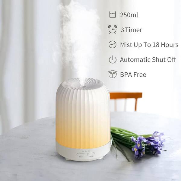 500ml Ultrasonic Aroma Diffuser & Humidifier With 7 LED Colors - Remote Control