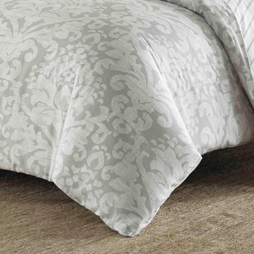 Camden Gray Cotton Reversible Full Comforter Set