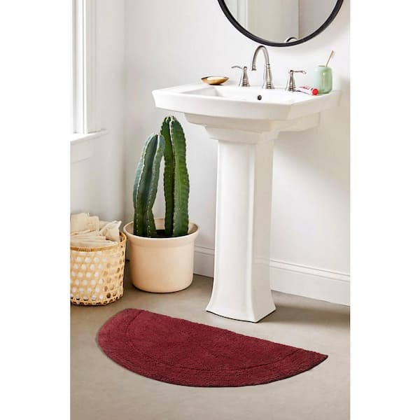 Waterford Collection 100% Cotton Tufted Bath Rug, 17 x 30 Slice Rug, Red