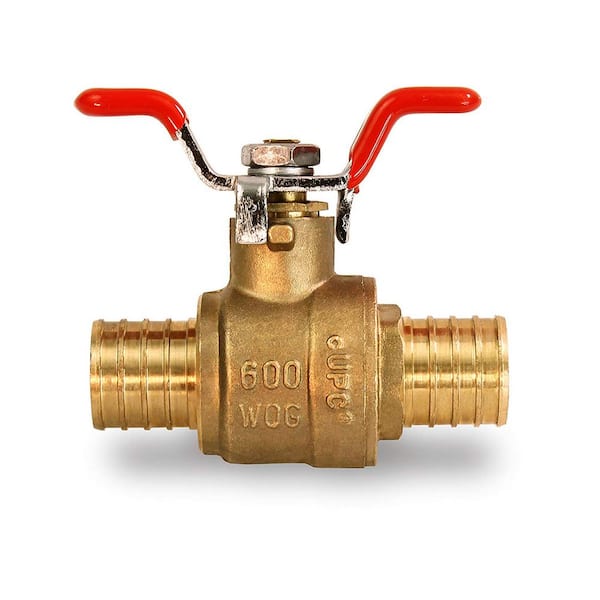 The Plumber's Choice 1/2 in. Full Port PEX Barb Ball Valve Water Shut Off with Tee Handle