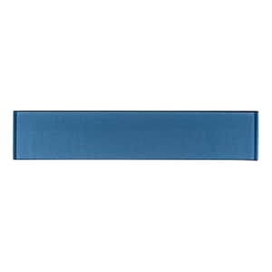 Kwiet Flutterby Blue Glossy 2-7/8 in. x 14-3/8 in. Smooth Glass Subway Wall Tile (8.7 sq. ft./Case)
