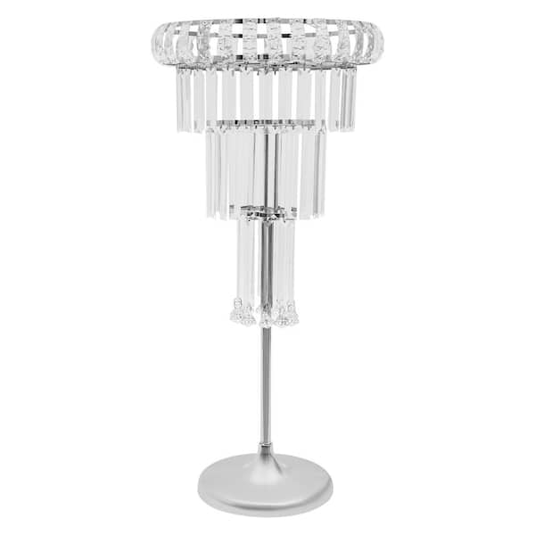 YIYIBYUS Silver Metal Acrylic Decorative Stand Wedding Birthday Party Flower Decoration Stand 14.96 in. x 32.28 in.