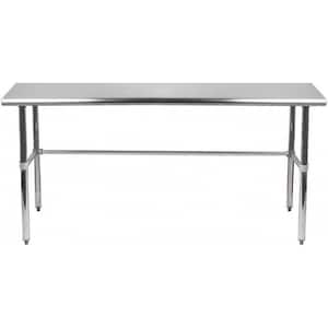 24 in. x 60 in. Stainless Steel Open Base Kitchen Utility Table Metal Prep Table
