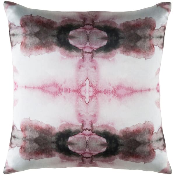 Livabliss Tavistock Pink Graphic Polyester 22 in. x 22 in. Throw Pillow