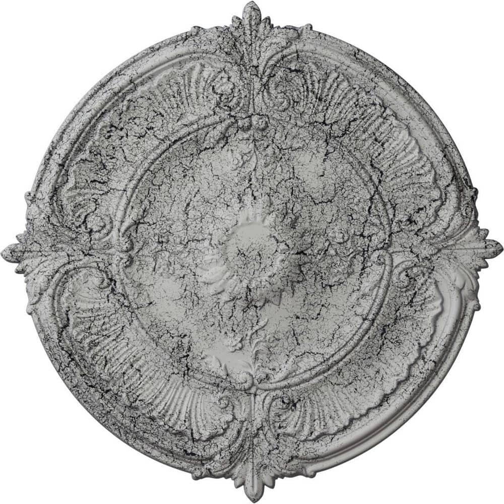 1-1/2 in. x 30-1/8 in. x 30-1/8 in. Polyurethane Attica Acanthus Leaf Ceiling Medallion, Ultra Pure White Crackle price history on PriceWatchPro