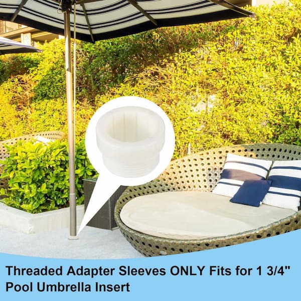SenQWFa 1.75 in. Pool Umbrella Stabilizer Adapter Sleeve Insert Outdoor Patio Deck Pole Stabilizer White 4 Pack SenQWFa 1.75 in. Pool Umbrella Stabilizer Adapter Sleeve Insert Outdoor Patio Deck Pole Stabilizer White 4 Pack