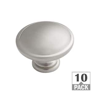 1.26 in. Satin Nickel Round Mushroom Cabinet Knob (10-Pack)