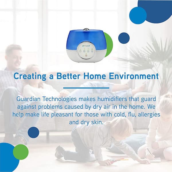 0.21 gal. Ultrasonic Cool Mist Humidifier for Rooms up to 210 sq. ft in Blue/White, 14 Hour Runtime on Low, Aromatherapy