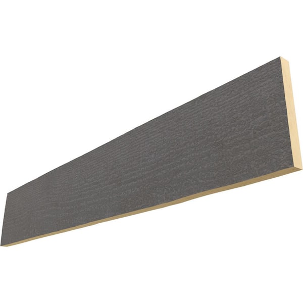 Ekena Millwork Endurathane 1 in. H x 10 in. W x 8 ft. L Rough Sawn Slate Faux Wood Beam Plank