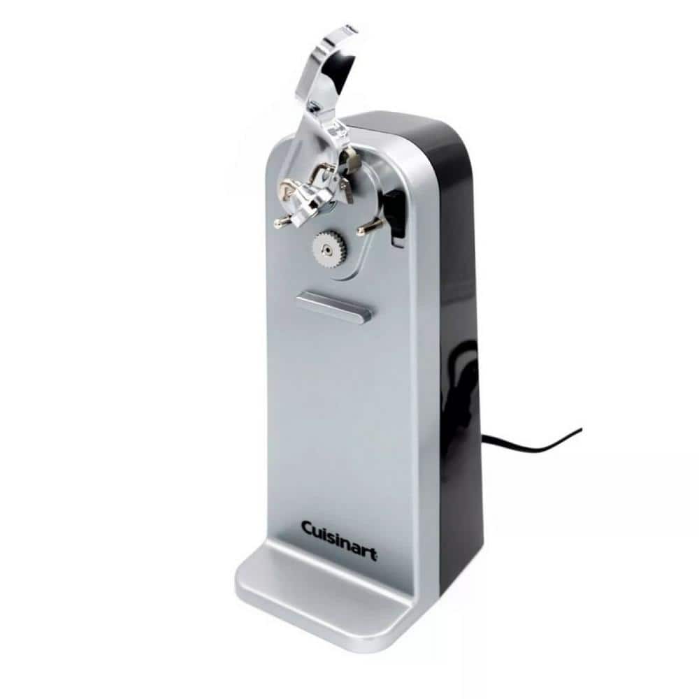 Chrome Electric Can Opener with Power Cut Blade