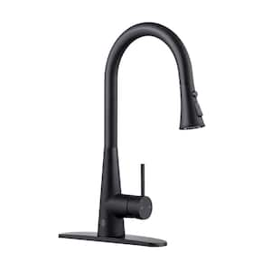 Single Handle High Arc Pull Down Sprayer Kitchen Faucet with Touchless Sensor in Matte Black