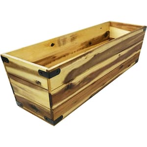 31 in. Wooden Planter Box Rectangular Wood Planter for Garden, Patio, Window, Home Decor Wood Plant Stand