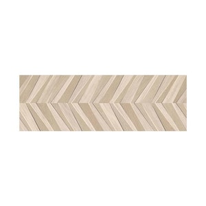 Bois Loire Chevron 15.75 in. x 47.25 in. Matte Light Brown and Beige Ceramic Wall Tile (15.5 sq. ft./case) (3-pack)