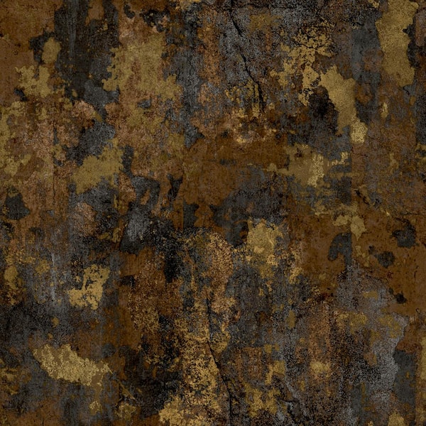 Unbranded Italian Design Brown Mottled Effect Metallic Finish Non-Pasted Vinyl on Non-Woven Wallpaper Sample