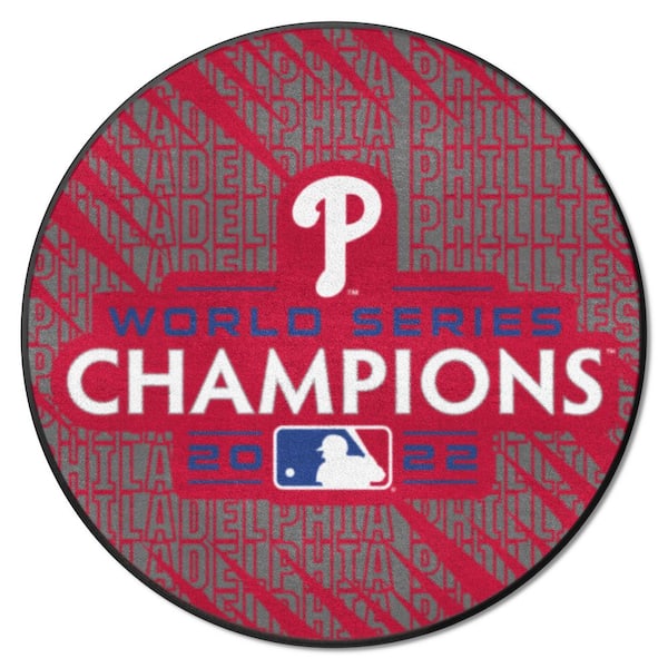 FANMATS Philadelphia Phillies 2022 MLB World Series Champions White 2' Round Baseball Mat
