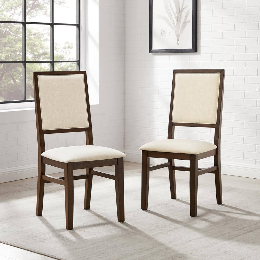 Joanna Dark Oak Rubberwood Upholstered Dining Chair (Set of 2) price history on PriceWatchPro