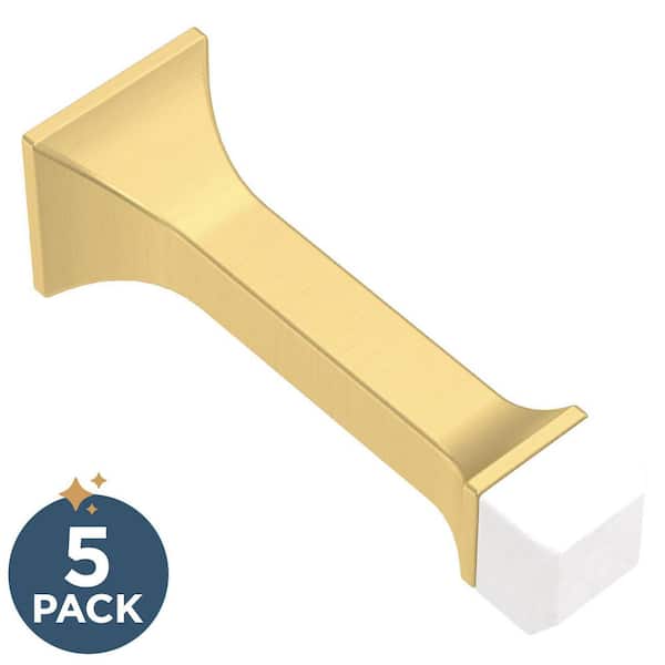 Franklin Brass 5-Pack Classic Edge 3 in. (76 mm) Solid Door Stop in Modern Gold