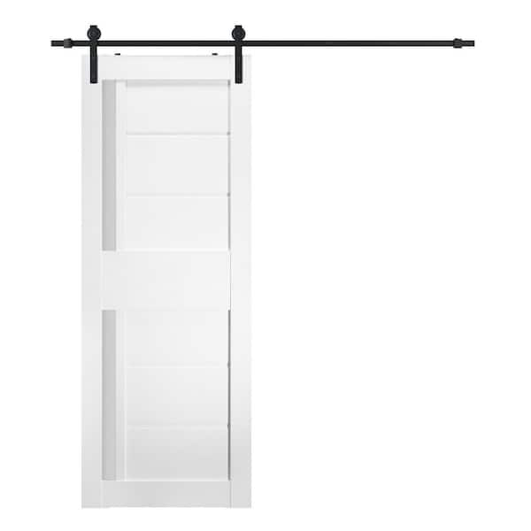 JELD-WEN 36-in x 80-in Unfinished K-frame Frosted Glass Unfinished