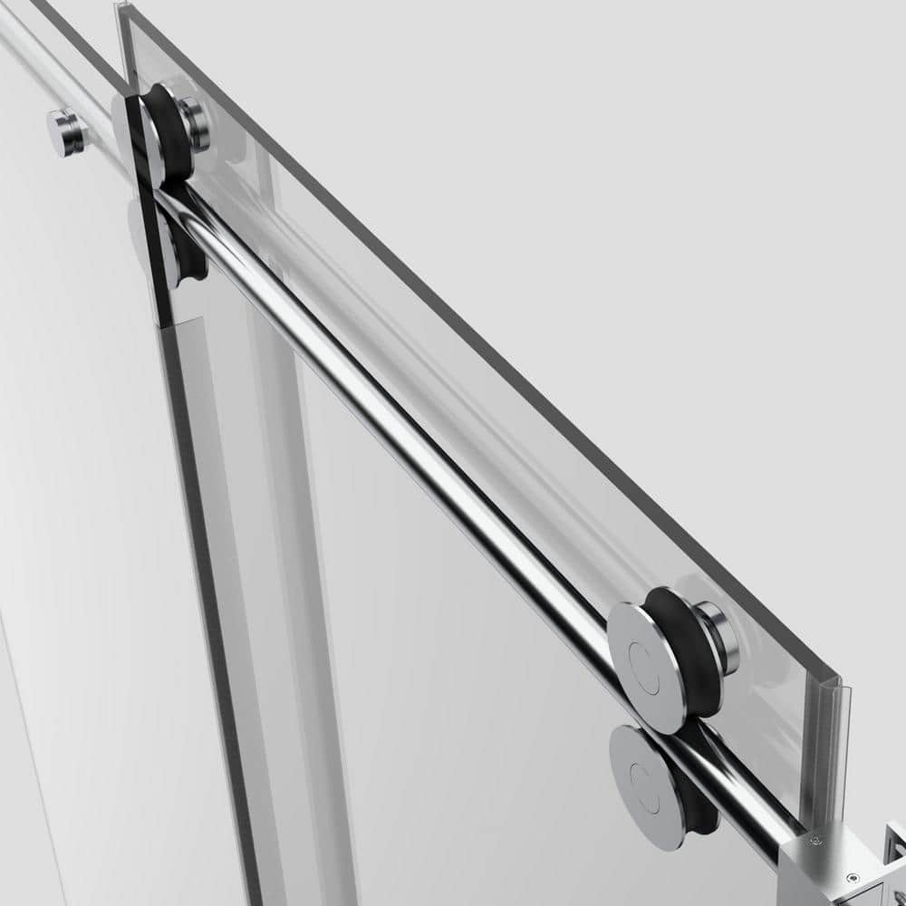 60'' Chrome Frameless Sliding Shower Enclosure