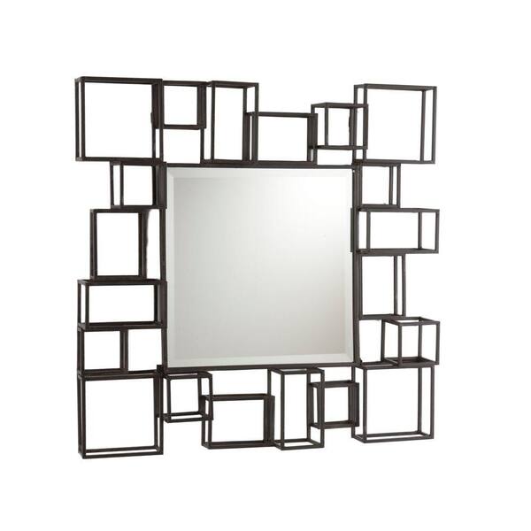 Southern Enterprises 32 in. x 32.25 in. Rectangular Decorative Framed Wall Mirror