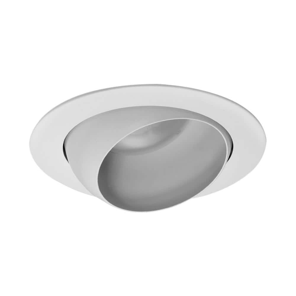 NICOR 4 in. White Recessed Eyeball Trim