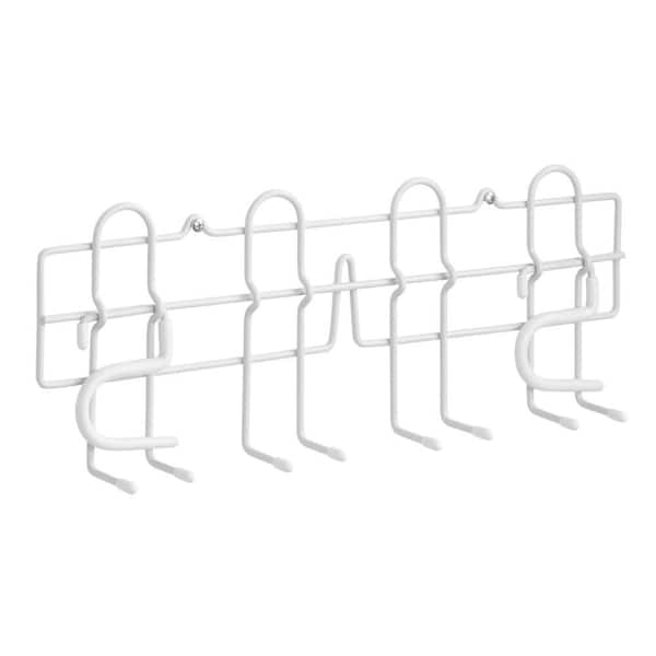 Broom and Mop Grippers Wall Hook, White, Damage Free Organizing, 1 Hanger