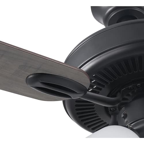 Castleton 52 in. Indoor LED Matte Black Ceiling Fan with Light Kit, Down Rod, Reversible Blades, and Reversible Motor Ceiling Fans