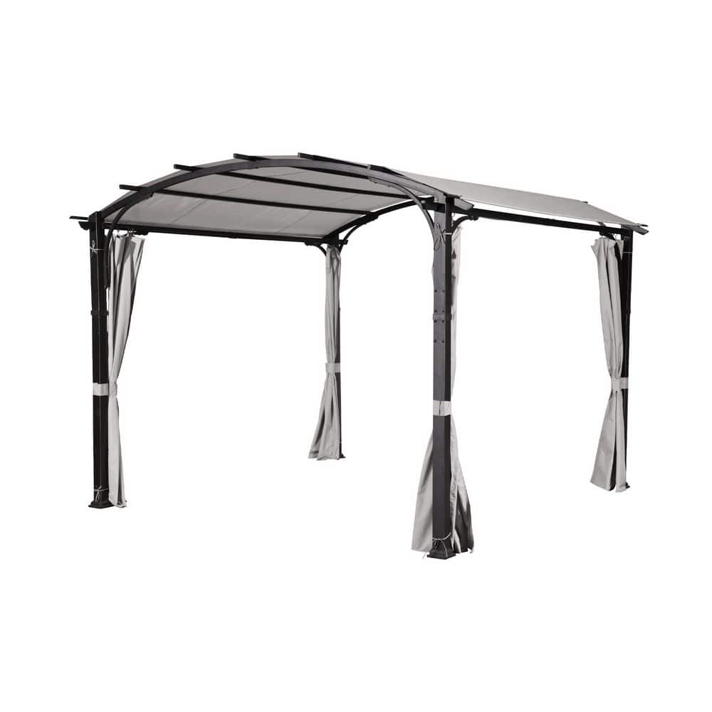 10 ft. x 10 ft. Outdoor Patio Arched Top Roof Steel Gazebo with Gray Mosquito Mesh Sidewalls price history on PriceWatchPro