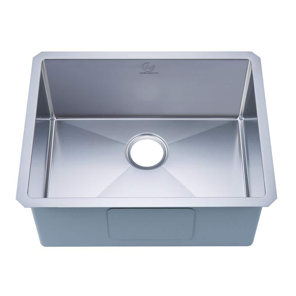 NationalWare Undermount 18-Gauge Stainless Steel 23 in. Single Bowl Kitchen