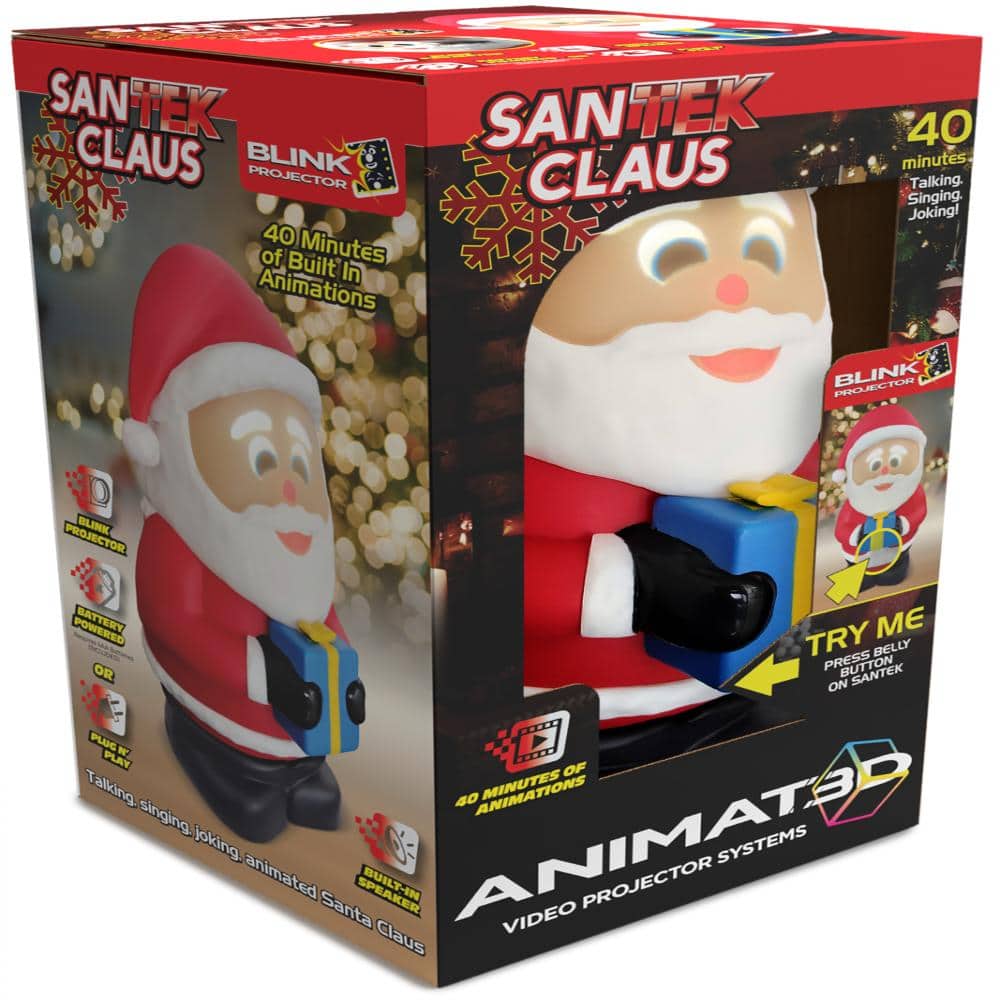 ANIMAT3D SanTek 11 in. Animated Built-In Projector and Speaker USB