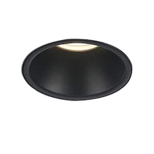 Midway 2 in. Trimless Round 2700K-5000K Selectable CCT Remodel Fixed Downlight Integrated LED Recessed Light Kit Black