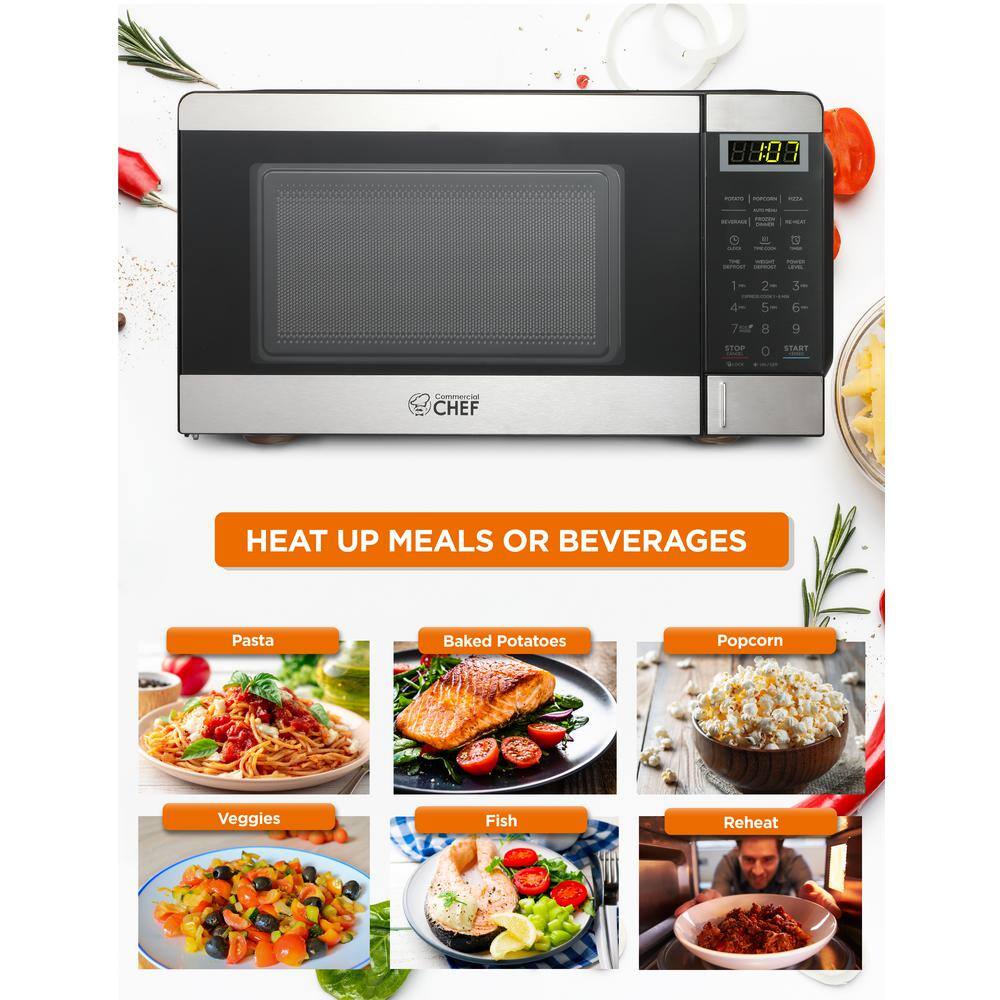 Compact Stainless Steel Microwave Oven for RV with Digital Display