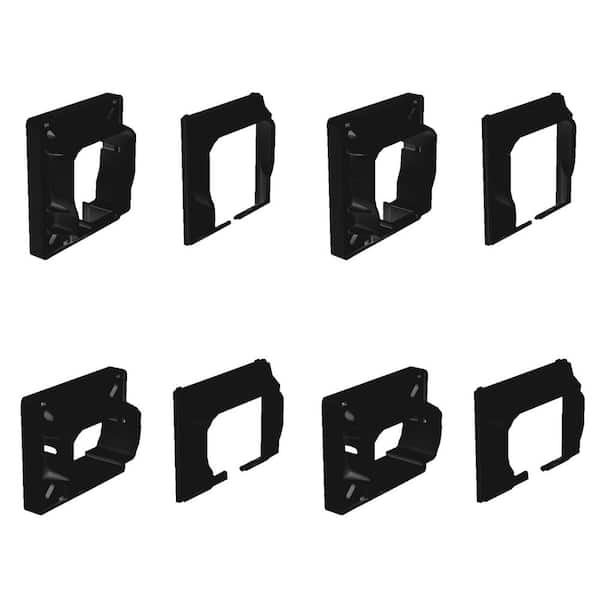 Deckorators Black Horizontal Brackets for Composite Railing with Square ...