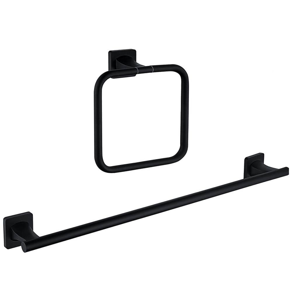 2 -Piece Bath Hardware Set with Mounting Hardware in Matte Black price history on PriceWatchPro
