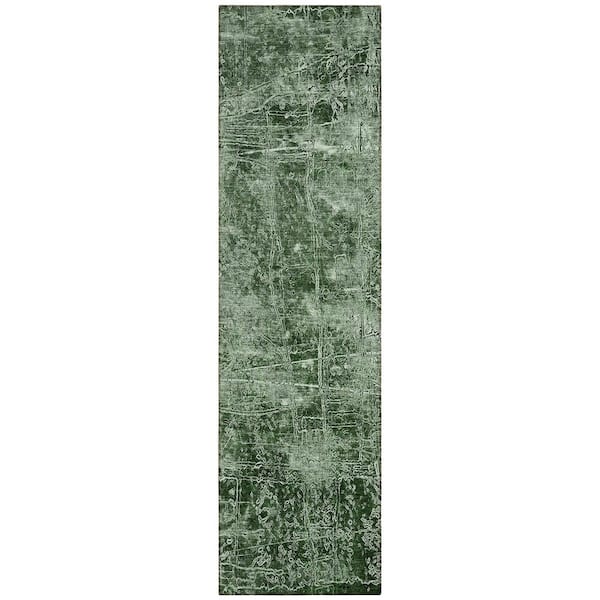 Addison Rugs Chantille ACN559 Emerald 2 ft. 3 in. x 7 ft. 6 in. Machine Washable Indoor/Outdoor Geometric Runner Rug
